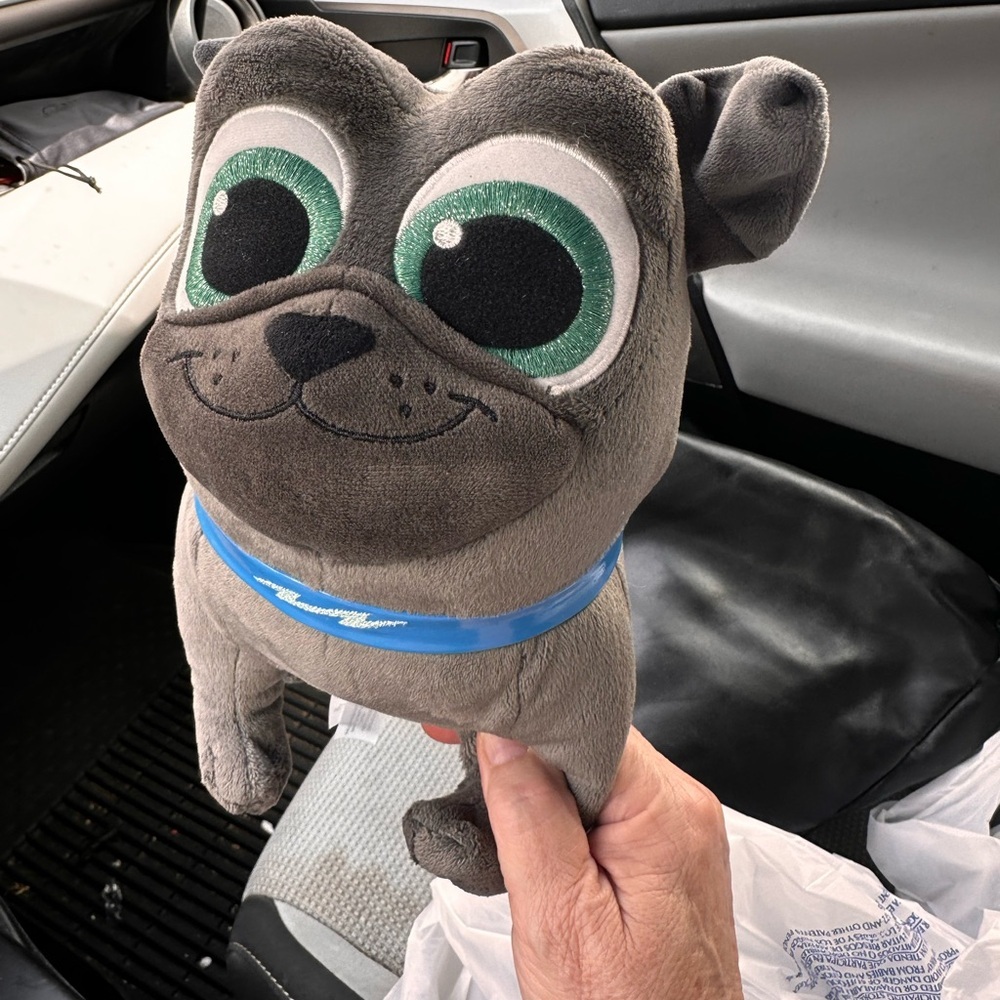 Disney Gray and Green Dog Plush Toy